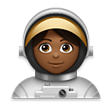 👩🏾‍🚀 Emoji Astronauta Mujer: Tono De Piel Oscuro Medio en LG Velvet.