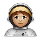 👩🏼‍🚀 Emoji Astronauta Mujer: Tono De Piel Claro Medio en LG Velvet.