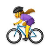 Emoji 🚴‍♀️ Ciclista Donna su LG Velvet.