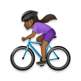 🚴🏾‍♀️ Emoji Mujer En Bicicleta: Tono De Piel Oscuro Medio en LG Velvet.