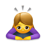 Emoji 🙇‍♀️ Donna Che Fa Inchino Profondo su LG Velvet.