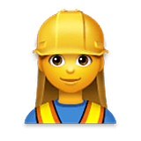 👷‍♀️ Emoji Bauarbeiterin LG Velvet.