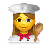 Emoji 👩‍🍳 Cuoca su LG Velvet.