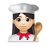 👩🏻‍🍳 Emoji Cocinera: Tono De Piel Claro en LG Velvet.