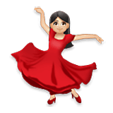 💃🏻 Emoji Mujer Bailando: Tono De Piel Claro en LG Velvet.