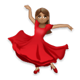 💃🏽 Emoji Mujer Bailando: Tono De Piel Medio en LG Velvet.