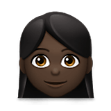 👩🏿 Emoji Mujer: Tono De Piel Oscuro en LG Velvet.