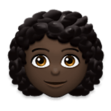 👩🏿‍🦱 Emoji Mujer: Tono De Piel Oscuro Y Pelo Rizado en LG Velvet.