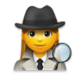 Emoji 🕵️‍♀️ Investigatrice su LG Velvet.