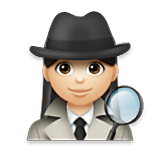 Emoji 🕵🏻‍♀️ Investigatrice: Carnagione Chiara su LG Velvet.