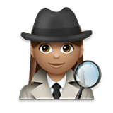 🕵🏽‍♀️ Emoji Detective Mujer: Tono De Piel Medio en LG Velvet.