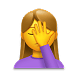 Emoji 🤦‍♀️ Donna Esasperata su LG Velvet.