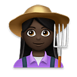 Emoji 👩🏿‍🌾 Contadina: Carnagione Scura su LG Velvet.