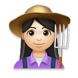 Emoji 👩🏻‍🌾 Contadina: Carnagione Chiara su LG Velvet.