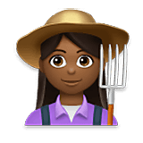 👩🏾‍🌾 Emoji Agricultora: Tono De Piel Oscuro Medio en LG Velvet.