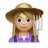 Emoji 👩🏼‍🌾 Contadina: Carnagione Abbastanza Chiara su LG Velvet.