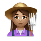 👩🏽‍🌾 Emoji Agricultora: Tono De Piel Medio en LG Velvet.