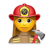 Emoji 👩‍🚒 Pompiere Donna su LG Velvet.