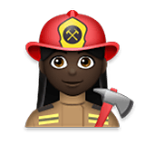Émoji 👩🏿‍🚒 Pompier Femme : Peau Foncée sur LG Velvet.