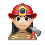 Emoji 👩🏻‍🚒 Pompiere Donna: Carnagione Chiara su LG Velvet.