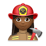 Emoji 👩🏾‍🚒 Pompiere Donna: Carnagione Abbastanza Scura su LG Velvet.
