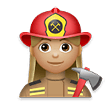 Emoji 👩🏼‍🚒 Pompiere Donna: Carnagione Abbastanza Chiara su LG Velvet.