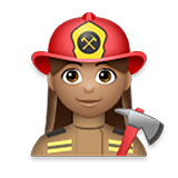Emoji 👩🏽‍🚒 Pompiere Donna: Carnagione Olivastra su LG Velvet.