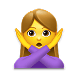 🙅‍♀️ Emoji Mujer Haciendo El Gesto De «no» en LG Velvet.