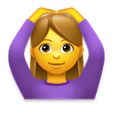 Emoji 🙆‍♀️ Donna Con Gesto OK su LG Velvet.