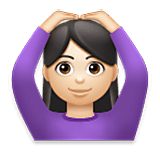 🙆🏻‍♀️ Emoji Mujer Haciendo El Gesto De «de Acuerdo»: Tono De Piel Claro en LG Velvet.