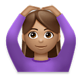 Emoji 🙆🏽‍♀️ Donna Con Gesto OK: Carnagione Olivastra su LG Velvet.