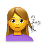 Emoji 💇‍♀️ Taglio Di Capelli Per Donna su LG Velvet.