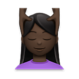 💆🏿‍♀️ Emoji Mujer Recibiendo Masaje: Tono De Piel Oscuro en LG Velvet.