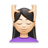 💆🏻‍♀️ Emoji Mujer Recibiendo Masaje: Tono De Piel Claro en LG Velvet.