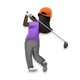 🏌🏿‍♀️ Emoji Mulher Golfista: Pele Escura na LG Velvet.