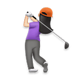 🏌🏻‍♀️ Emoji Mujer Jugando Al Golf: Tono De Piel Claro en LG Velvet.