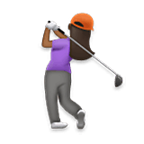 🏌🏾‍♀️ Emoji Mujer Jugando Al Golf: Tono De Piel Oscuro Medio en LG Velvet.