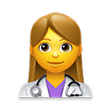 Emoji 👩‍⚕️ Operatrice Sanitaria su LG Velvet.