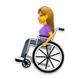 Frau in manuellem Rollstuhl LG Velvet.
