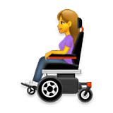 Emoji 👩‍🦼 Donna Su Sedia A Rotelle Motorizzata su LG Velvet.