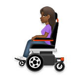👩🏾‍🦼 Emoji Frau in elektrischem Rollstuhl: mitteldunkle Hautfarbe LG Velvet.
