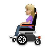 👩🏼‍🦼 Emoji Mulher Em Cadeira De Rodas Motorizada: Pele Morena Clara na LG Velvet.