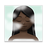 🧖🏿‍♀️ Emoji Mulher Na Sauna: Pele Escura na LG Velvet.