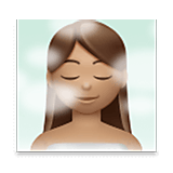 🧖🏽‍♀️ Emoji Mujer En Una Sauna: Tono De Piel Medio en LG Velvet.
