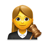 Emoji 👩‍⚖️ Giudice Donna su LG Velvet.