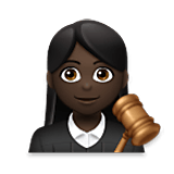 Emoji 👩🏿‍⚖️ Giudice Donna: Carnagione Scura su LG Velvet.