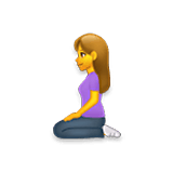 Emoji 🧎‍♀️ Donna Inginocchiata su LG Velvet.