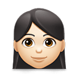 Emoji 👩🏻 Donna: Carnagione Chiara su LG Velvet.