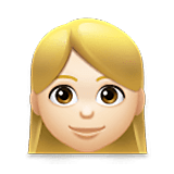 Emoji 👱🏻‍♀️ Donna Bionda: Carnagione Chiara su LG Velvet.