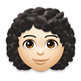 👩🏻‍🦱 Emoji Mujer: Tono De Piel Claro Y Pelo Rizado en LG Velvet.